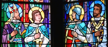 Te Deum Laudamus: Augustine of Canterbury, Joan of Arc, Saint Chrysostom and Saint George